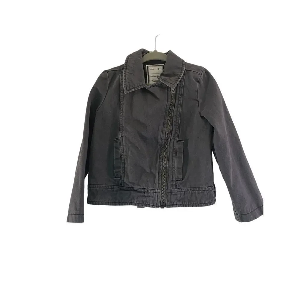 GYMBOREE Girl’s Gray Moto Jacket / Size: XS-4